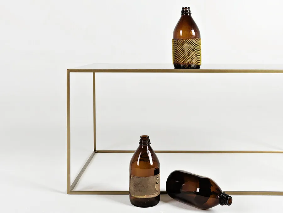 Stół kawowy TENSIO METAL 100x60 - złoty