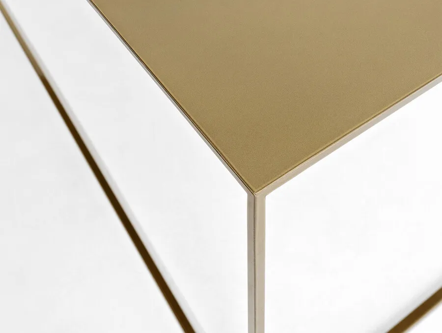 Stół kawowy TENSIO METAL 100x60 - złoty