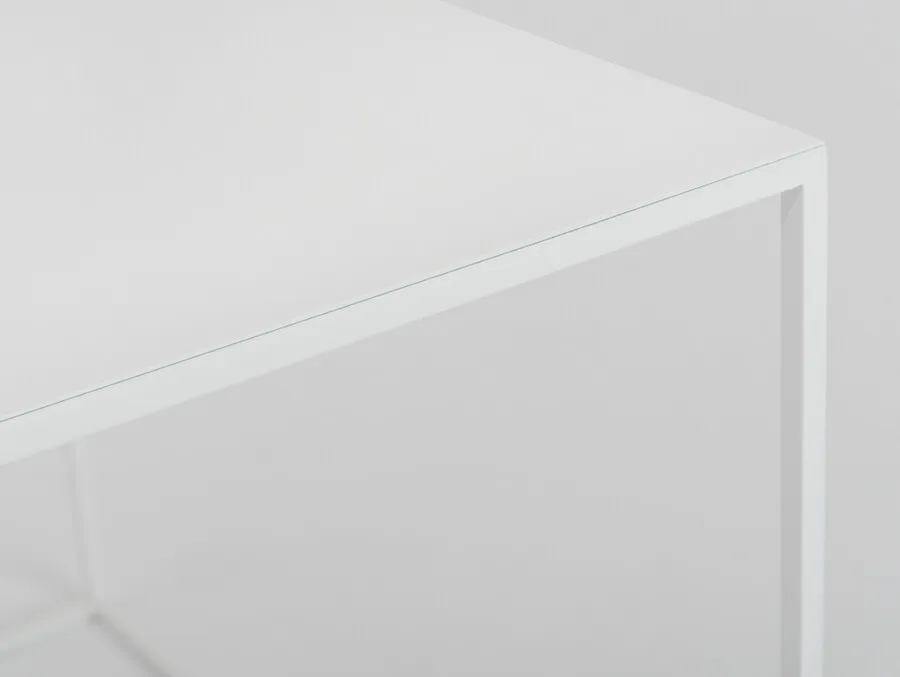 Stół kawowy TENSIO METAL 100x60 - biały