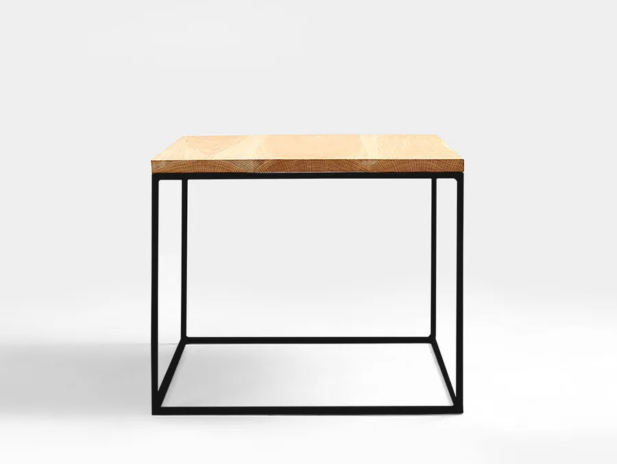 Stolik TENSIO SOLID WOOD 50 - dąb/czarny