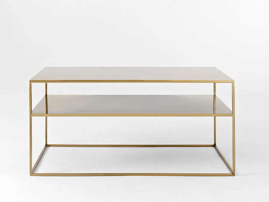 Stół kawowy TENSIO 2 FLOOR METAL 100x60 - złoty