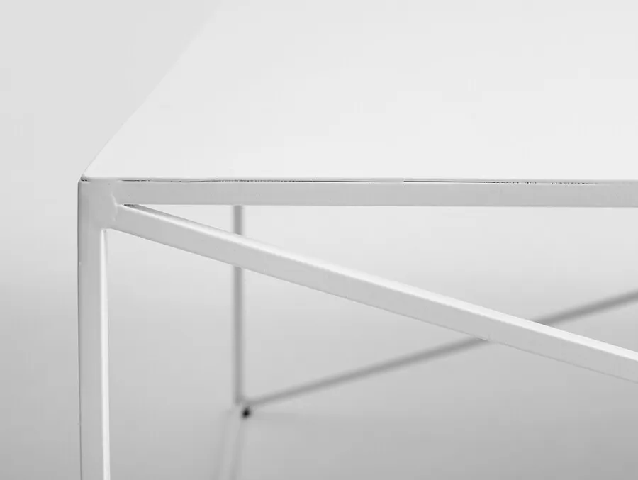Stolik MEMO METAL 140 - biały