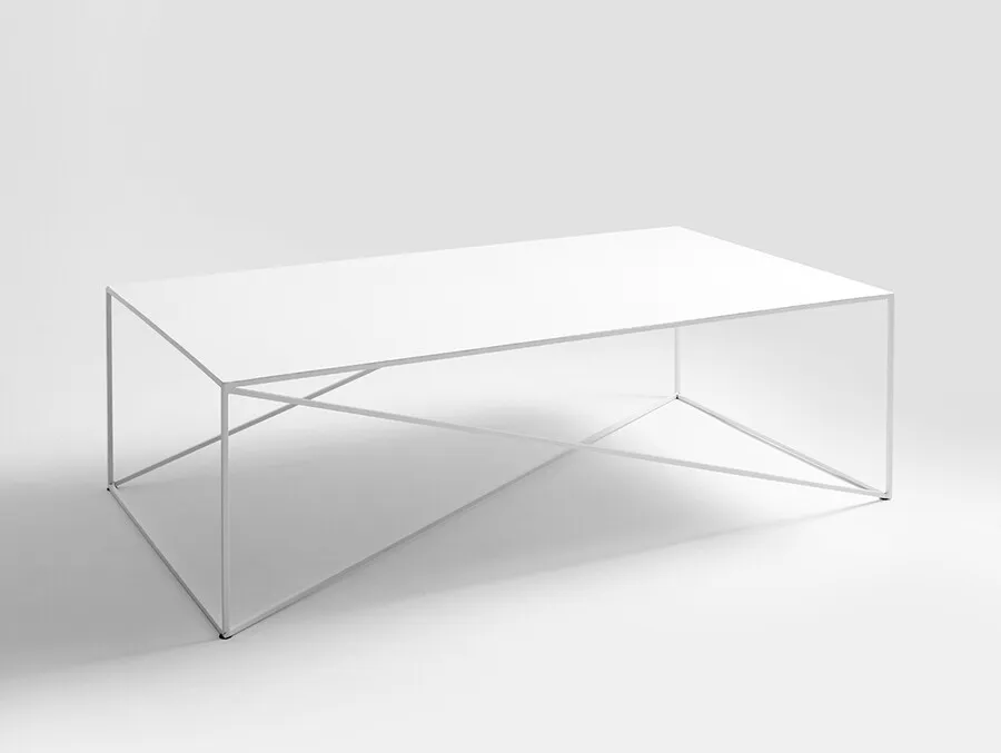 Stolik MEMO METAL 140 - biały
