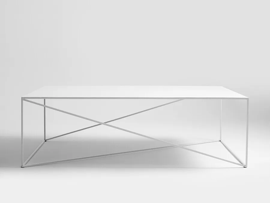 Stolik MEMO METAL 140 - biały