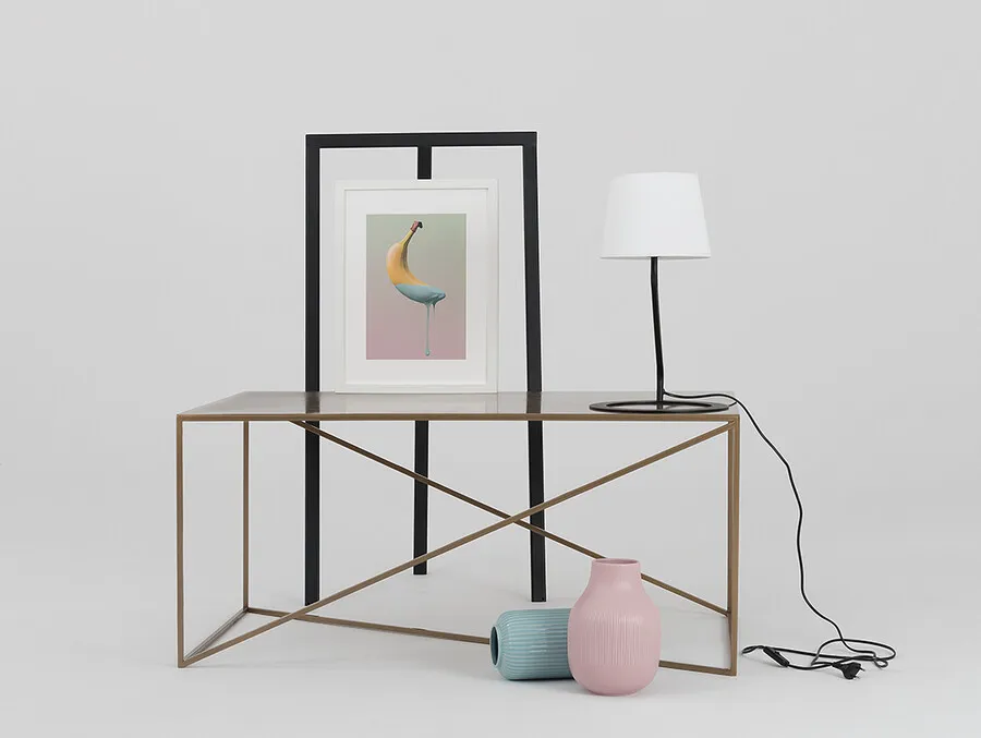 Stolik MEMO METAL 100x60 - złoty