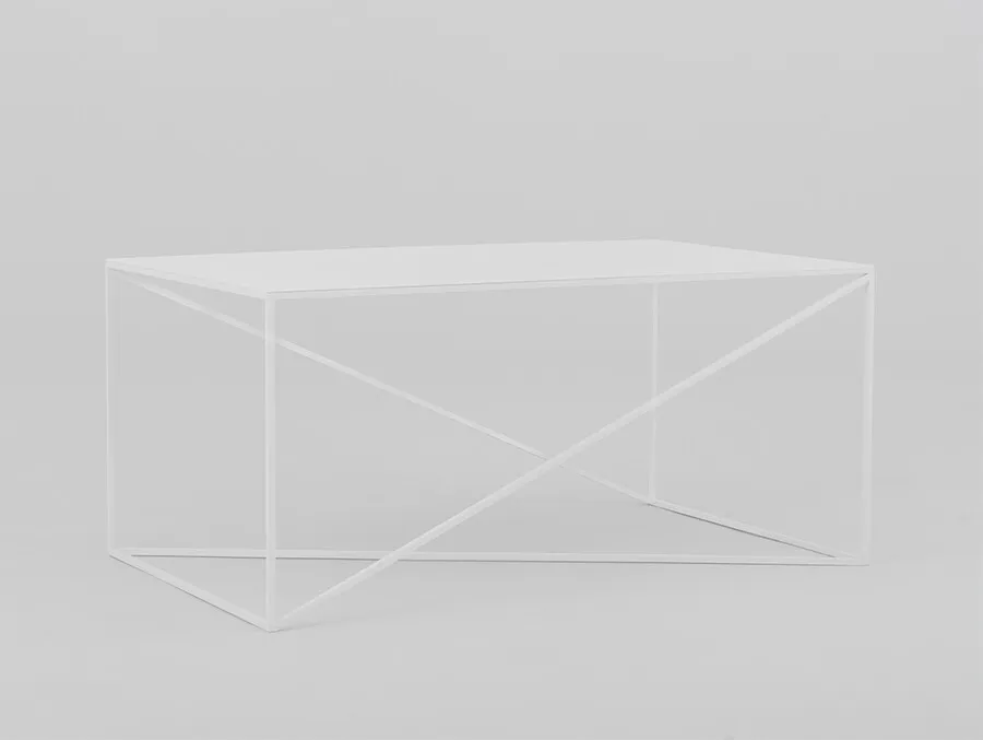 Stolik MEMO METAL 100x60 - biały