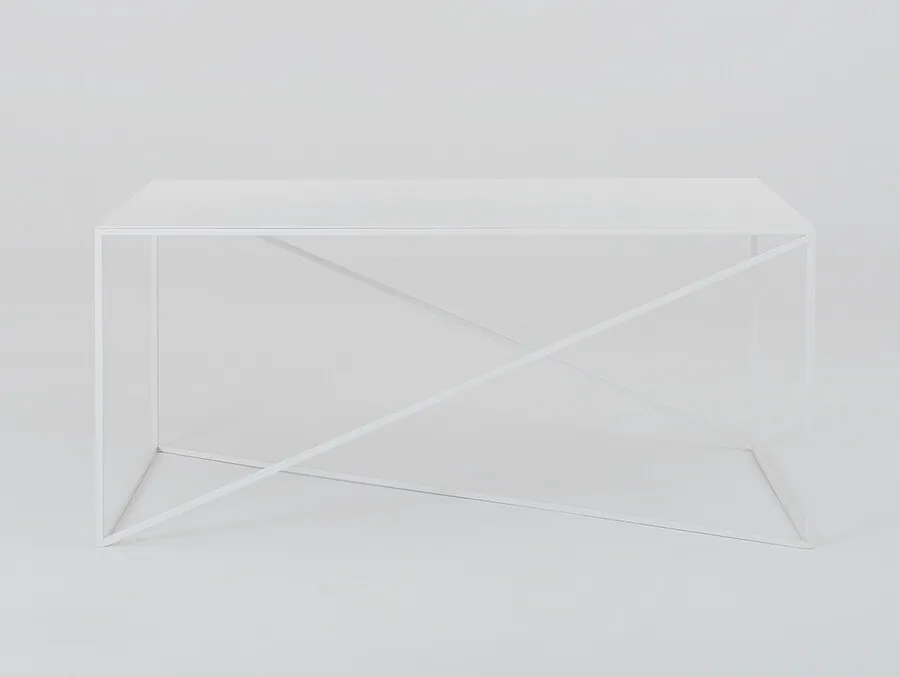 Stolik MEMO METAL 100x60 - biały