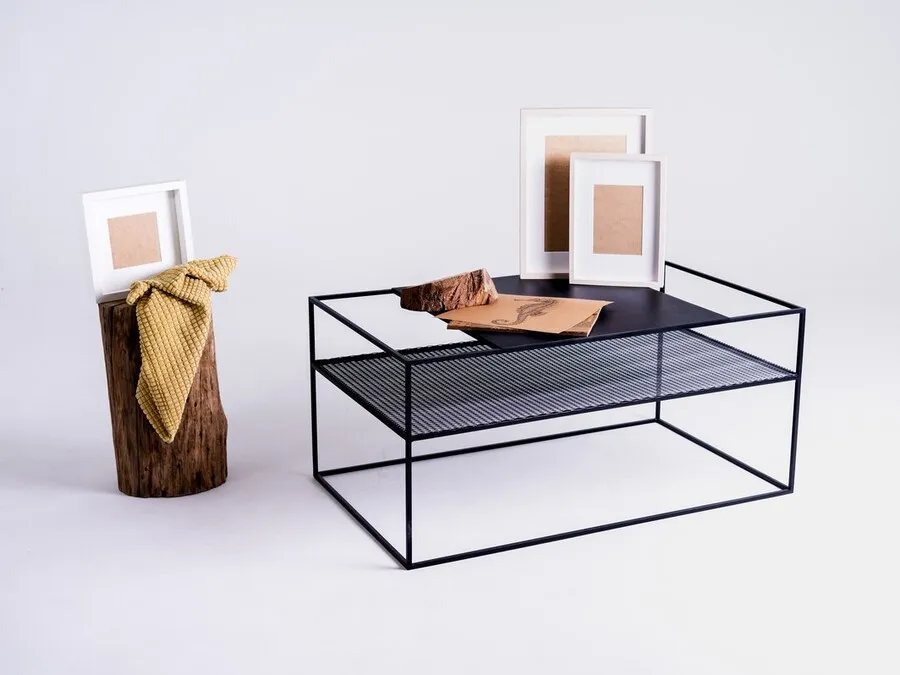 Stół kawowy MATRIX METAL 100x60 - czarny