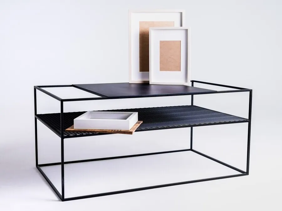 Stół kawowy MATRIX METAL 100x60 - czarny