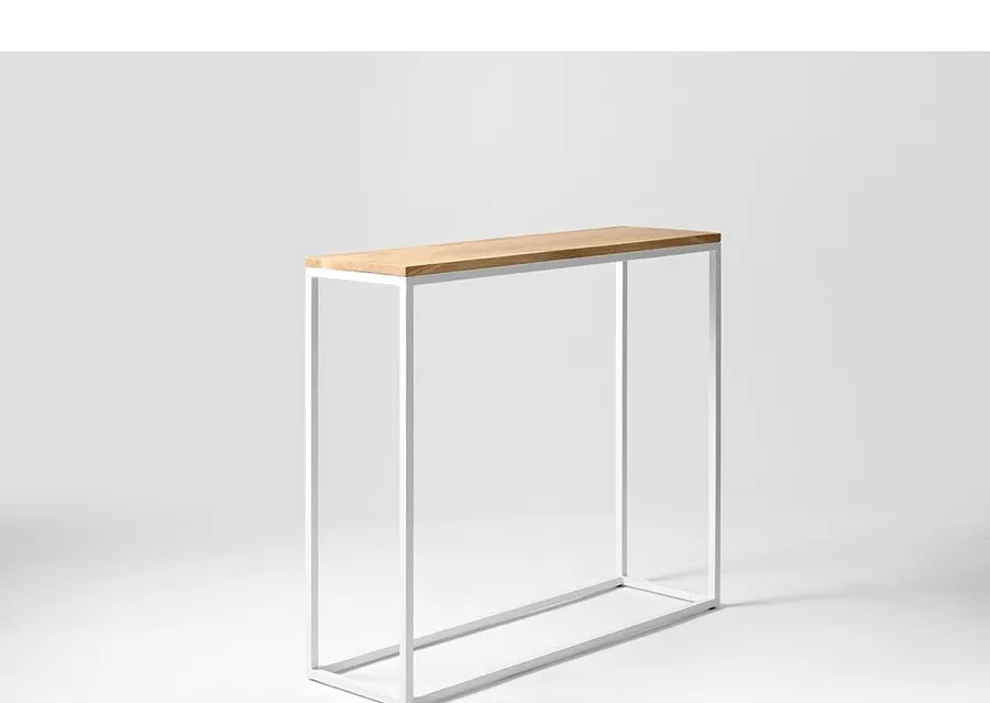 Konsola JULITA SOLID WOOD 92-1F - naturalny/biały