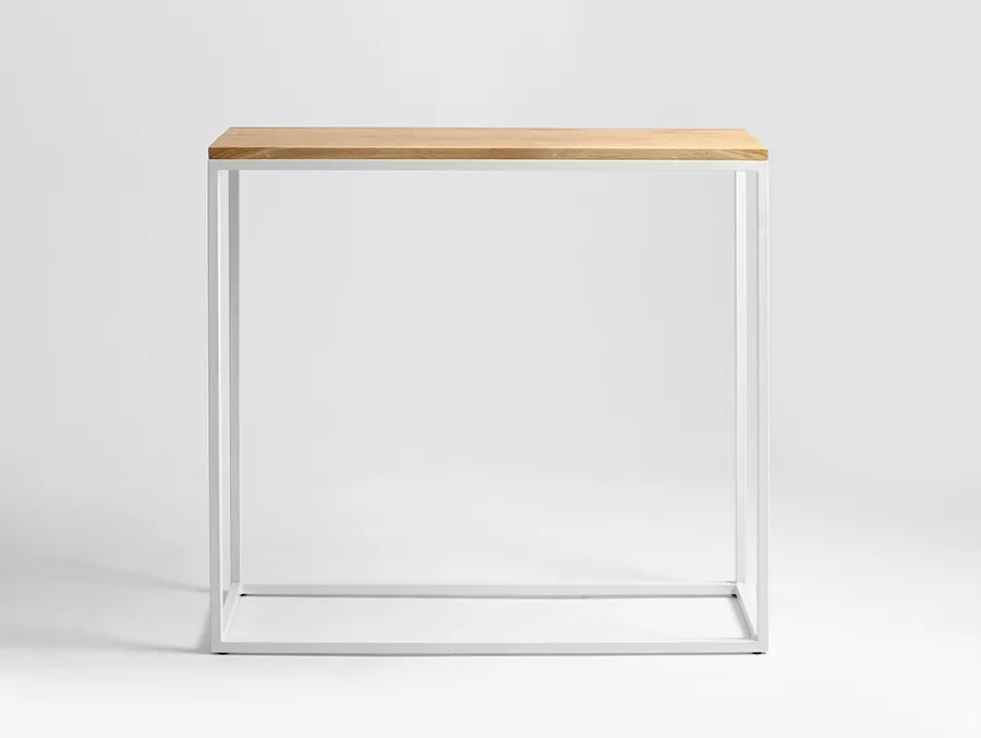 Konsola JULITA SOLID WOOD 92-1F - naturalny/biały
