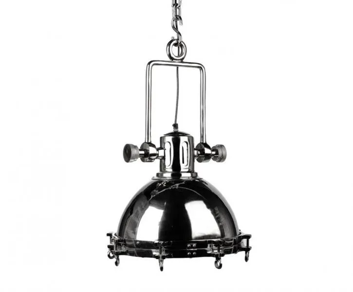 Lampa wisząca niklowana