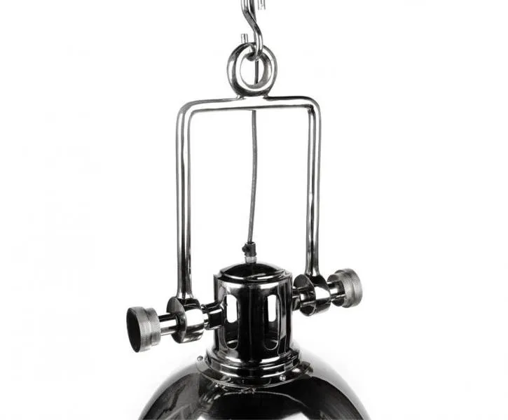 Lampa wisząca niklowana