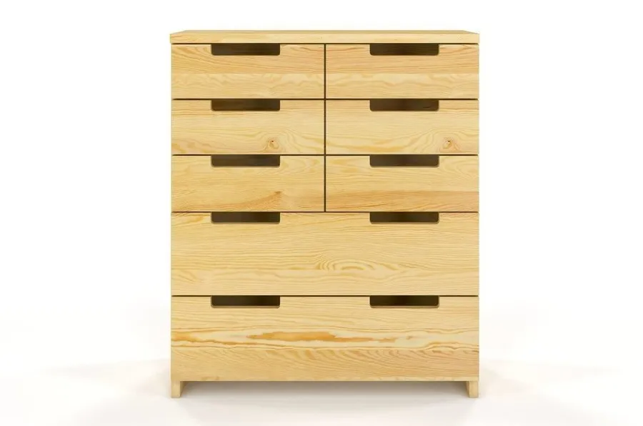Komoda sosnowa SPECTRUM 8 szuflad - naturalny
