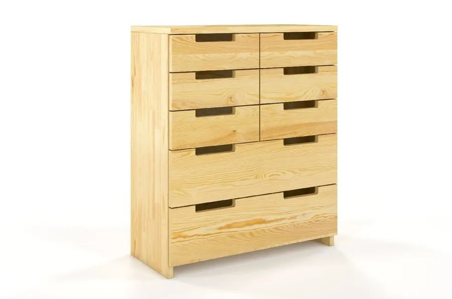 Komoda sosnowa SPECTRUM 8 szuflad - naturalny