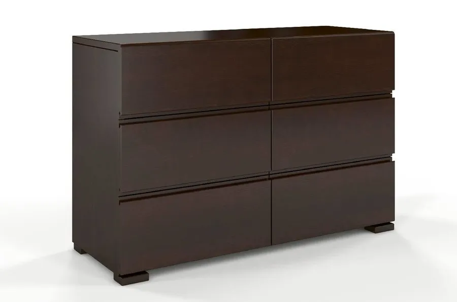 Komoda sosnowa VESTRE 6 szuflad - palisander