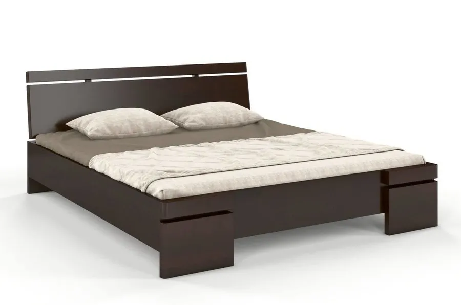 Łóżko drewniane sosnowe SPARTA Maxi 160x200 - palisander