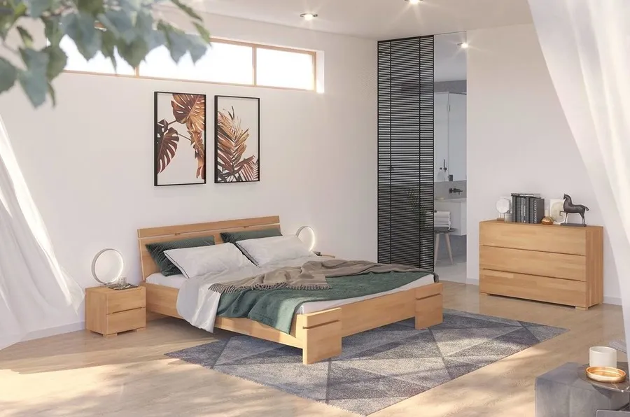 Łóżko drewniane bukowe SPARTA Maxi&Long 140x220 - palisander