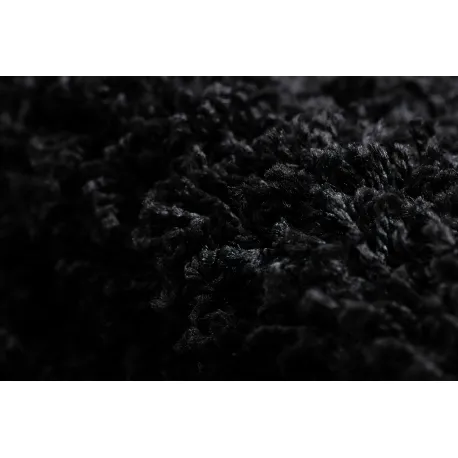 Dywan okrągły CORVINE shaggy 5cm - czarny