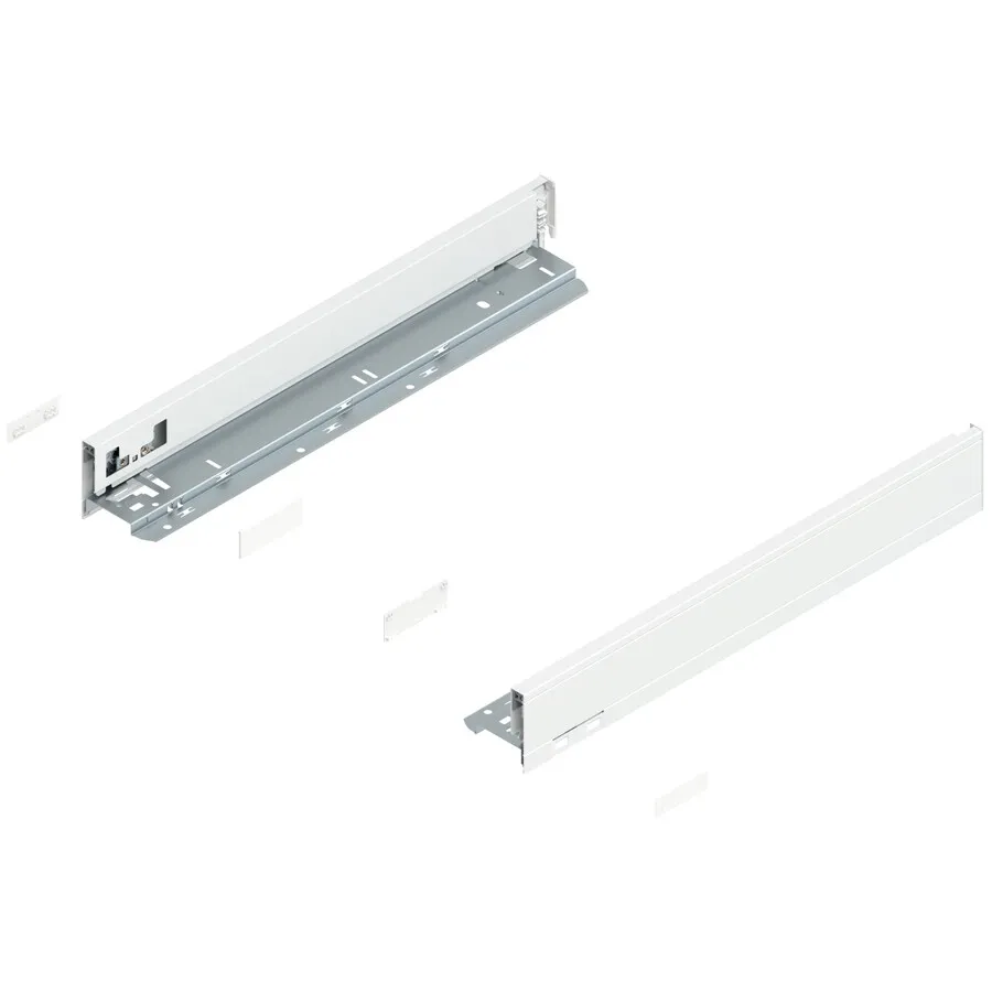 Bok szuflady LEGRABOX, wysokość N (66.5 mm), dł.=450 mm, lewy/prawy, do LEGRABOX pure+jedwabiście biały mat*P/U: 1/5