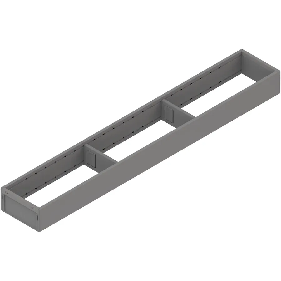 AMBIA-LINE ramki do szuflady standardowej, do LEGRABOX/MERIVOBOX, stal, dł.=650 mm, szerokość=100 mm+szary indium mat*P/U: 1