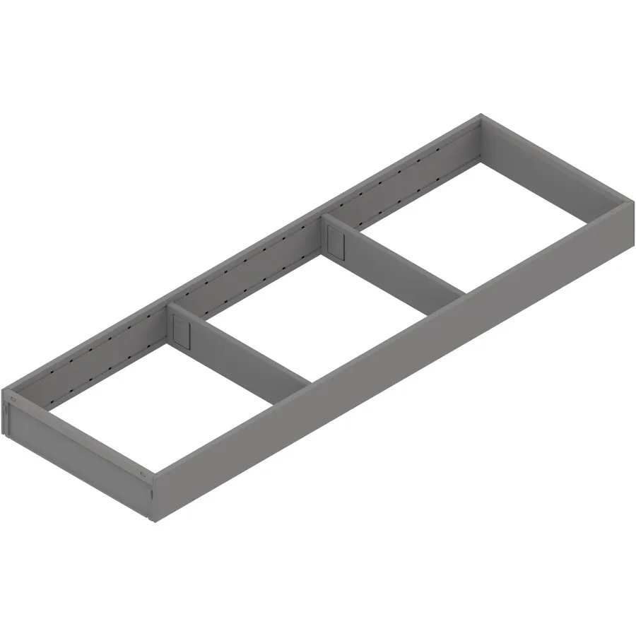 AMBIA-LINE ramki do szuflady standardowej, do LEGRABOX/MERIVOBOX, stal, dł.=650 mm, szerokość=200 mm+szary indium mat*P/U: 1