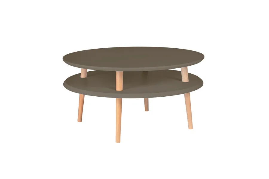 Stolik kawowy UFO 70x35/45 cm - bobrza glina