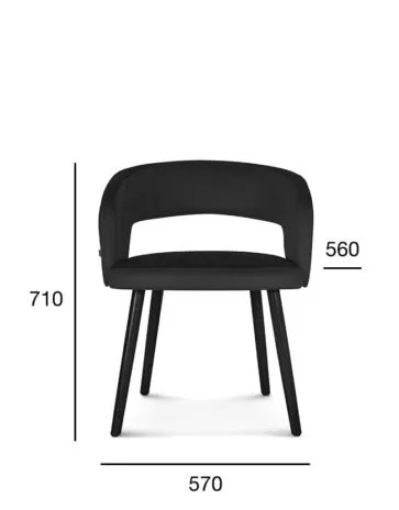 Krzesło dębowe B-1523 CUBE tapicerowane