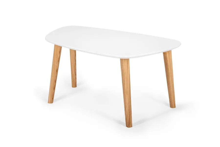 Stolik kawowy ENDOCARP 80x48x40 cm - biały