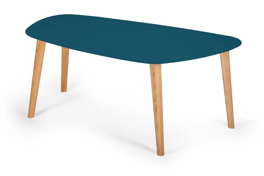 Stolik kawowy ENDOCARP 110x66x45 cm - petrol blue