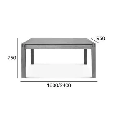 Stół dębowy rozkładany ST-1405 LENNOX 160/240x95