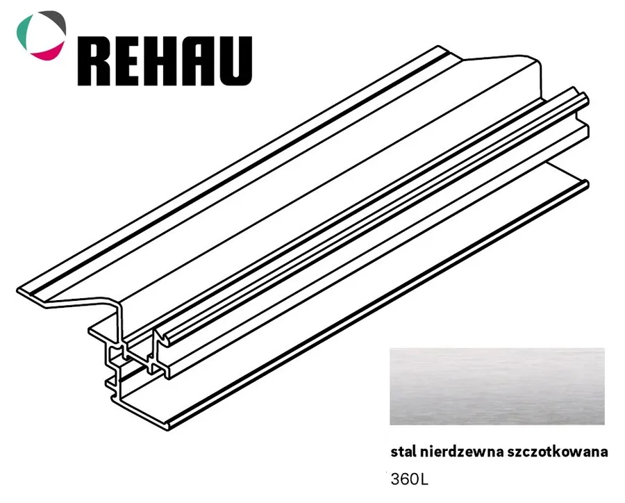 Prowadnica FRAME - stal nierdzewna / 250 cm 