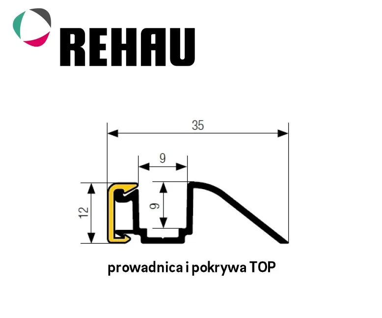 Pokrywa do prowadnicy TOP - czarny / dł. 250 cm
