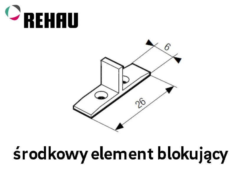 Środkowy element blokujący TOP BASIC, TOP, FRAME - aluminium