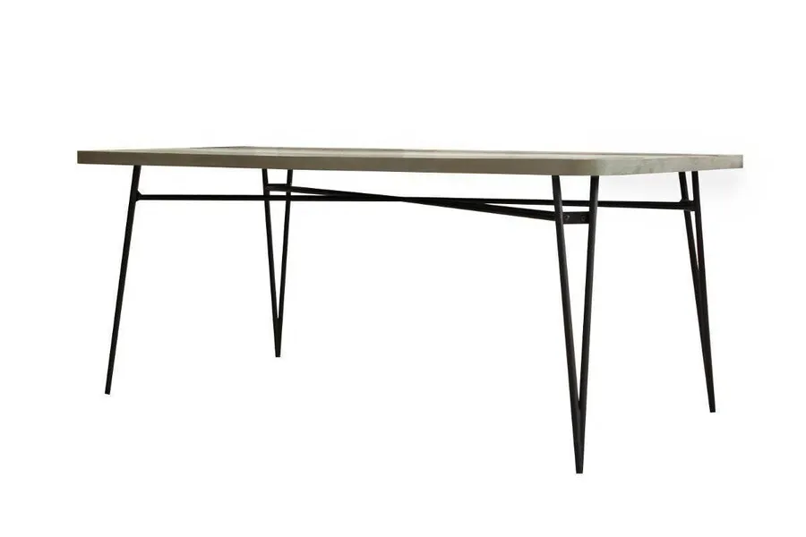 Stół ADESSO 180x80 - czarny/beżowy