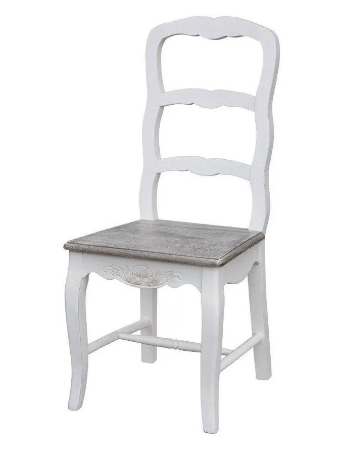 Krzesło rzeźbione RIMINI WHITE 028 - biały
