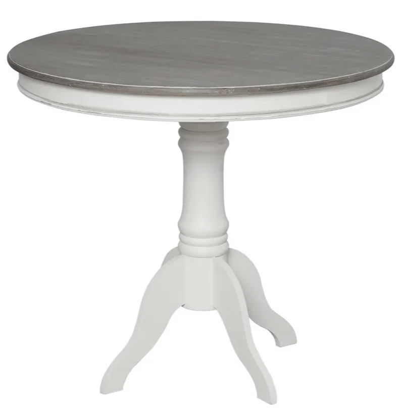 Stół okrągły RIMINI WHITE 116 90cm - biały