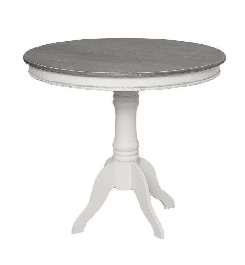 Stół okrągły RIMINI WHITE 116 90cm - biały