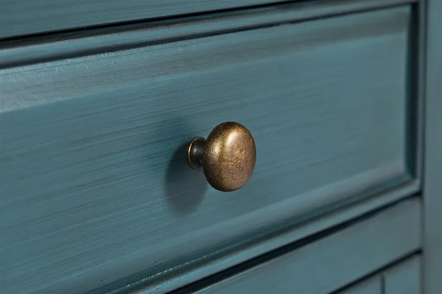Komoda czterodrzwiowa AVOLA ANTIQUE BLUE 4D/3S - turkusowy