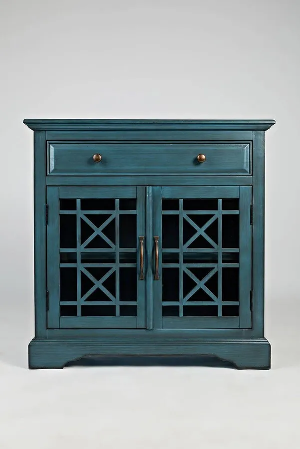 Komoda dwudrzwiowa AVOLA ANTIQUE BLUE 2D/1S - ciemnoniebieski