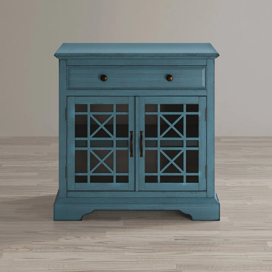 Komoda dwudrzwiowa AVOLA ANTIQUE BLUE 2D/1S - ciemnoniebieski