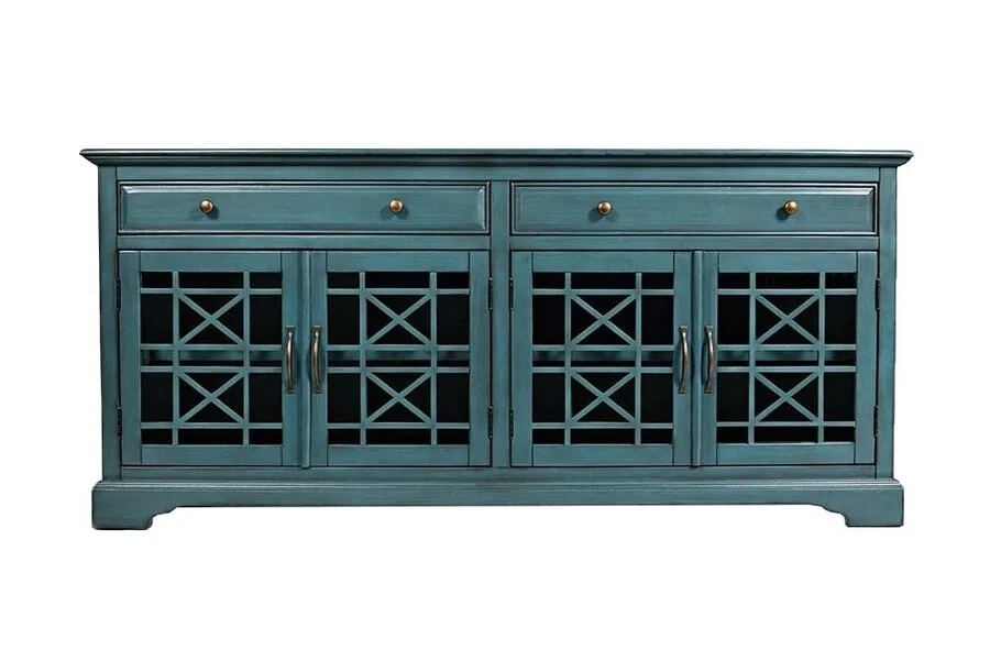 Komoda czterodrzwiowa AVOLA ANTIQUE BLUE 4D/2S - ciemnoniebieski