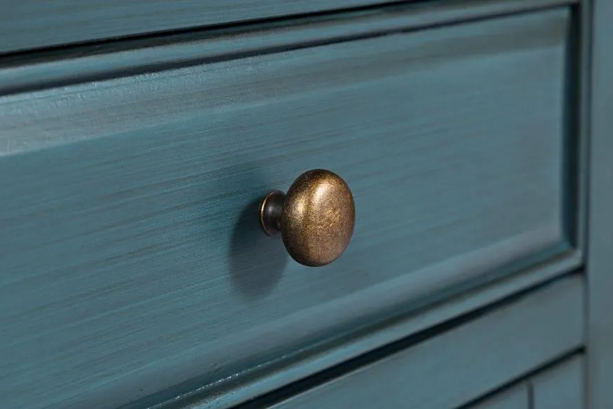 Komoda czterodrzwiowa AVOLA ANTIQUE BLUE 4D/2S - ciemnoniebieski
