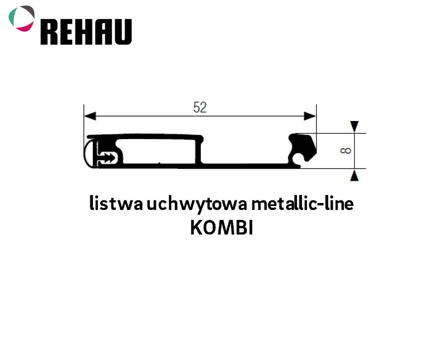 Listwa uchwytowa METALLIC-LINE KOMBI - stal nierdzewna / dł. 250 cm