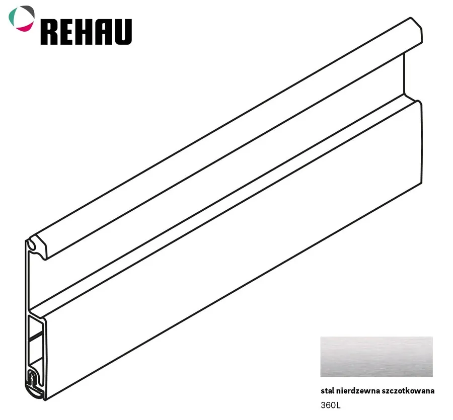 Listwa uchwytowa METALLIC-LINE KOMBI - stal nierdzewna / dł. 250 cm