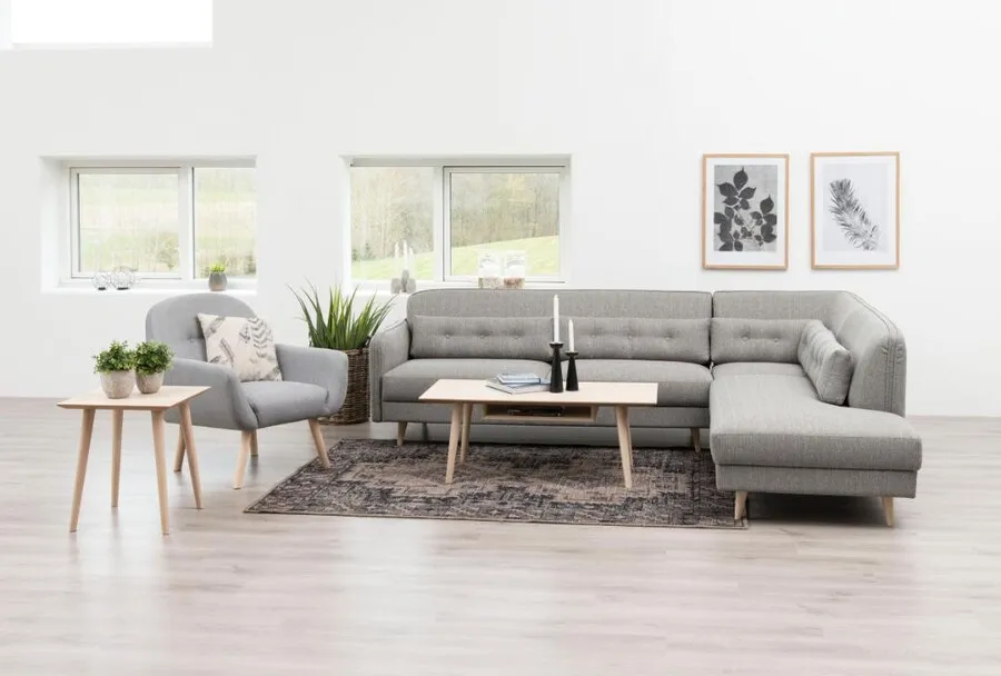 Stolik kawowy CENTURY 115x60 - dąb olejowany bielony