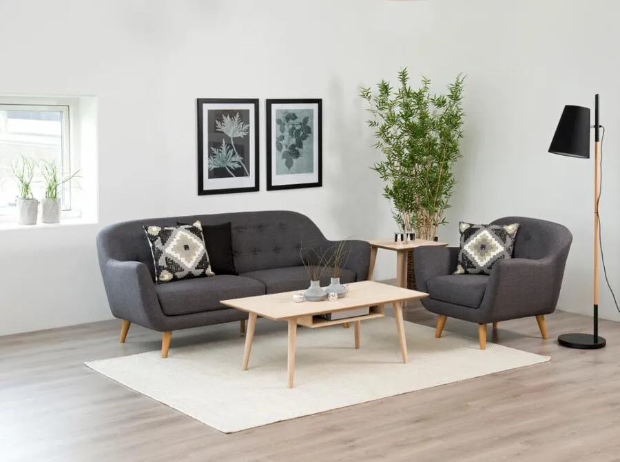 Stolik kawowy CENTURY 115x60 - dąb olejowany bielony