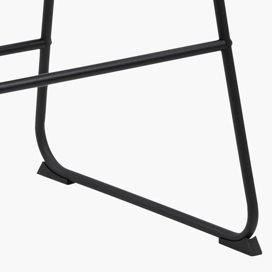 Lisa bar stool Seat dusty blue Town 89 Base metal matt black 2-Pack