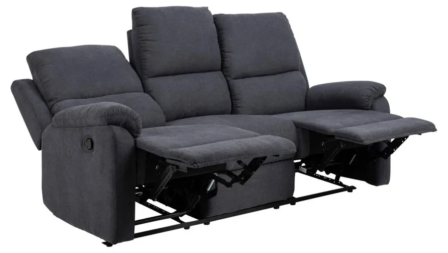 Sofa 3-osobowa z funkcją relaks SABIA - szary
