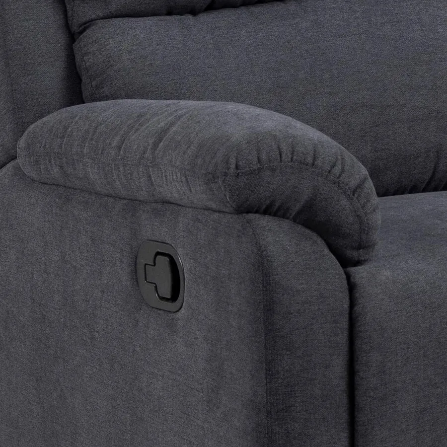 Sofa 3-osobowa z funkcją relaks SABIA - szary